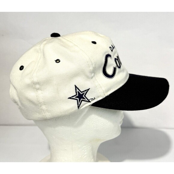 Vintage Dallas Cowboys Hat Cap Snapback White Sports Specialties Script NFL 90s - Picture 2 of 6